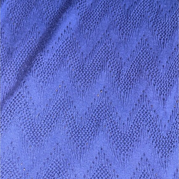 Stradivarius womens Light Weight Open Knit Sweater-Blue-Size M-GUC - Picture 2 of 7